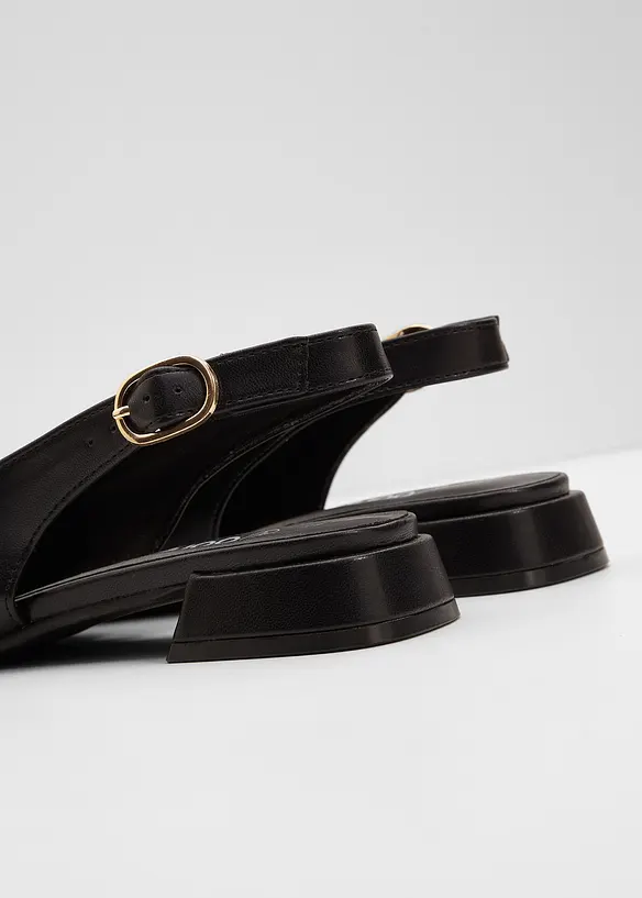 Ballerinaskor med slingback och sp&auml;nne, bonprix