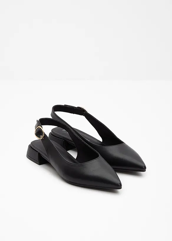 Ballerinaskor med slingback och sp&auml;nne, bonprix