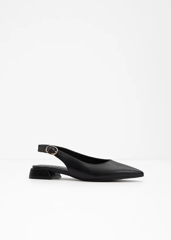 Ballerinaskor med slingback och sp&auml;nne, bonprix