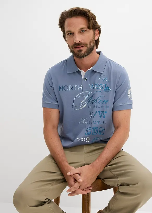 Kort&auml;rmad pik&eacute;tr&ouml;ja i jersey, bonprix