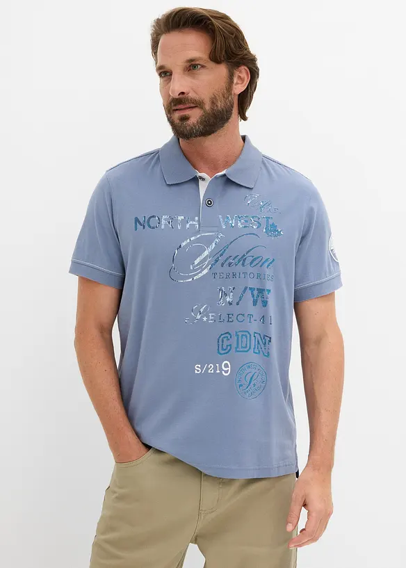 Kort&auml;rmad pik&eacute;tr&ouml;ja i jersey, bonprix