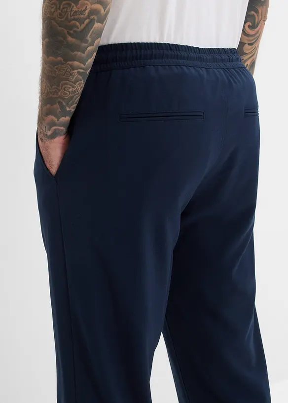 Stretchig dra p&aring;-byxa med raka ben, Relaxed Fit, bonprix