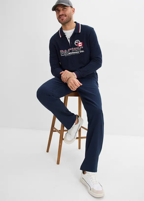 Stretchig dra p&aring;-byxa med raka ben, Relaxed Fit, bonprix