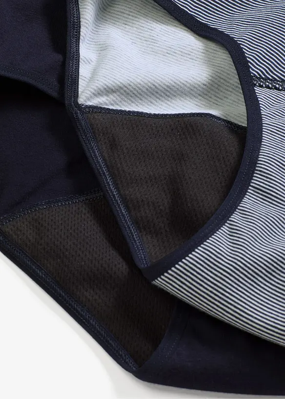 Menstrosa i hipstermodell med medelh&ouml;g uppsugningsf&ouml;rm&aring;ga (3-pack), bonprix