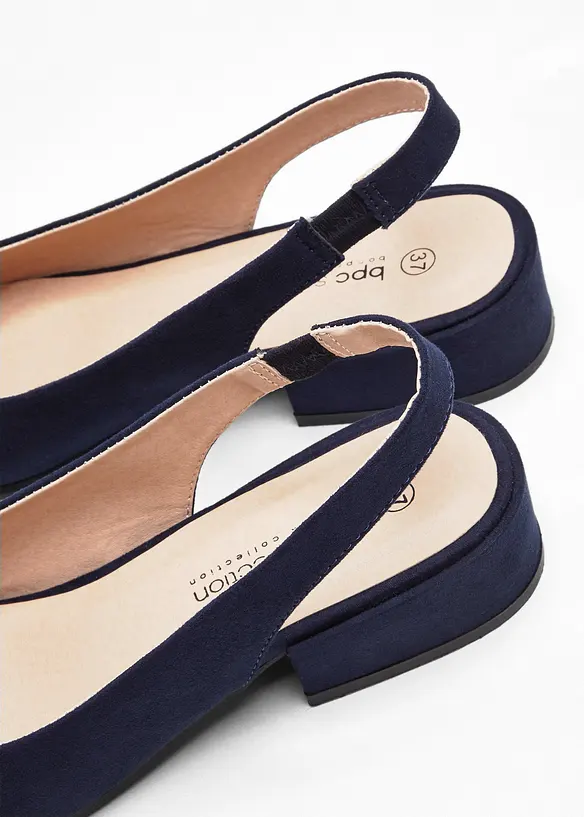 Slingbackpumps med l&aring;g blockklack, bonprix