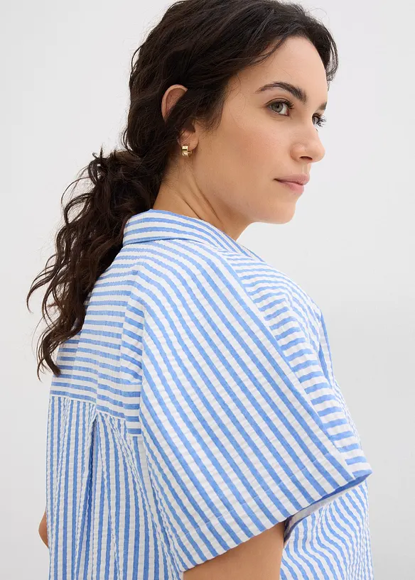 Kort&auml;rmad skjorta av b&auml;ckeb&ouml;lja, bonprix