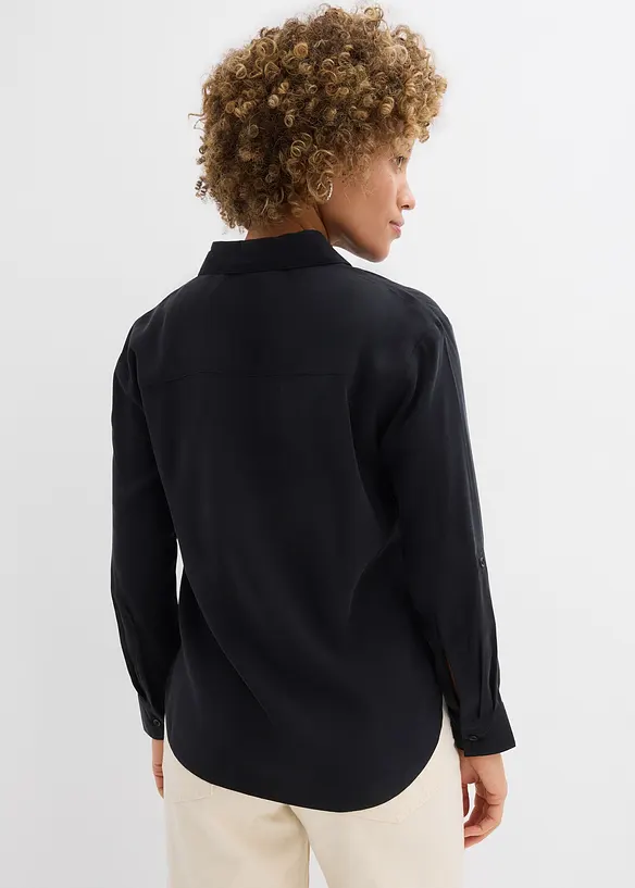 Blus i viskosmix med mjukt fall, bonprix