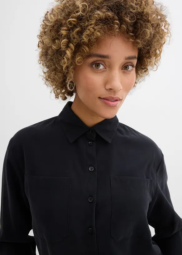 Blus i viskosmix med mjukt fall, bonprix