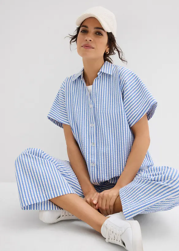 Kort&auml;rmad skjorta av b&auml;ckeb&ouml;lja, bonprix