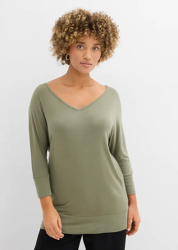 Oversizetopp av viskos med mjukt fall, bonprix