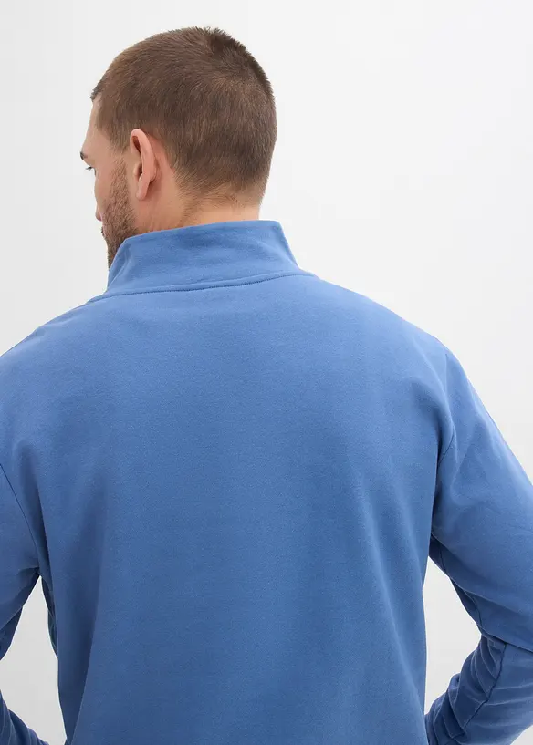 Sweatshirt med dragkedja i ekologisk bomull, bonprix