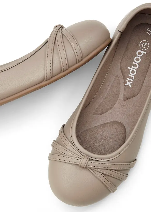 Sk&ouml;na ballerinaskor med bekv&auml;m vidd, bonprix