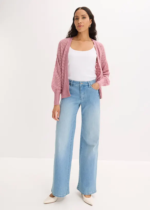 H&aring;lm&ouml;nstrad cardigan, bonprix