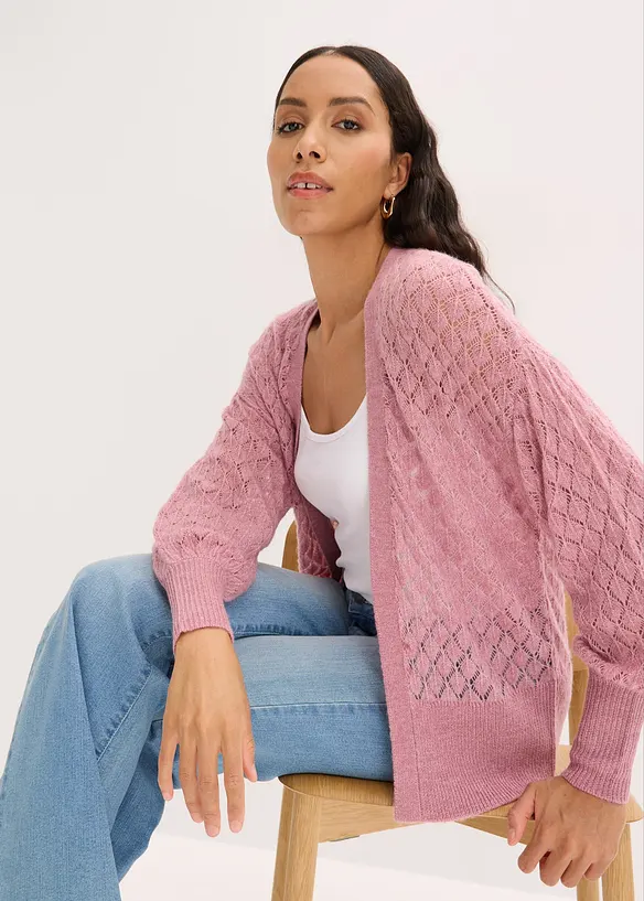 H&aring;lm&ouml;nstrad cardigan, bonprix