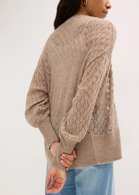 H&aring;lm&ouml;nstrad cardigan, bonprix