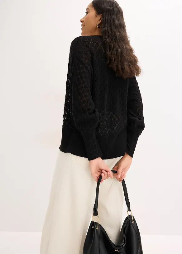 H&aring;lm&ouml;nstrad cardigan, bonprix