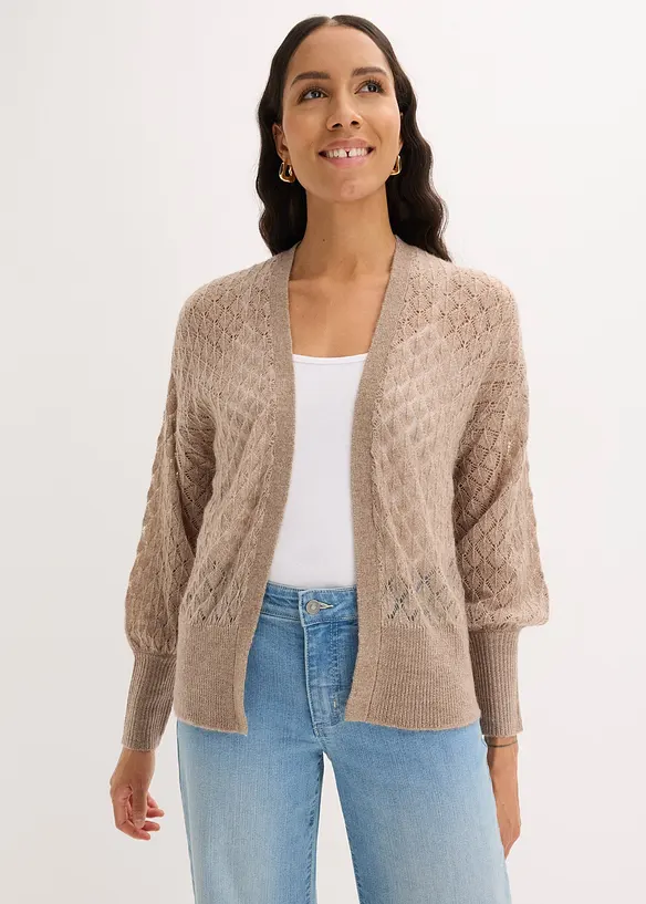 H&aring;lm&ouml;nstrad cardigan, bonprix