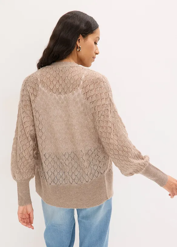 H&aring;lm&ouml;nstrad cardigan, bonprix