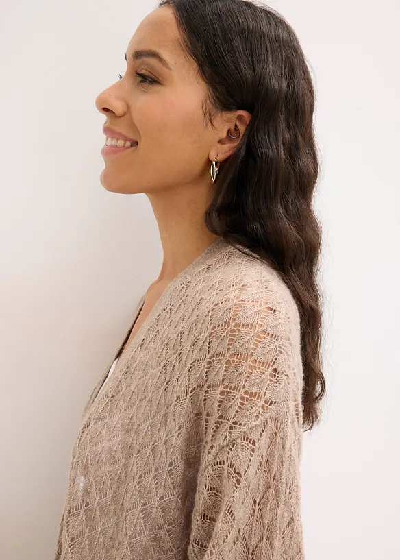 H&aring;lm&ouml;nstrad cardigan, bonprix