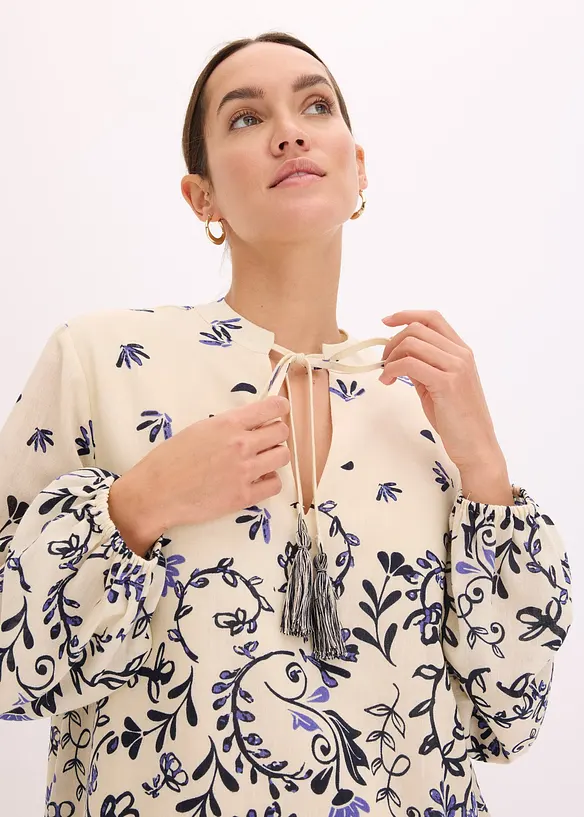 Kort kl&auml;nning i linnestil, bonprix