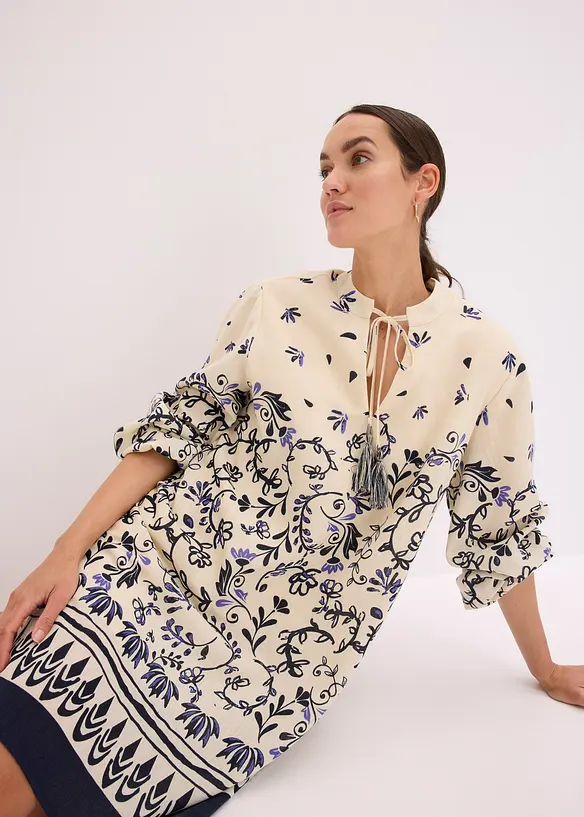 Kort kl&auml;nning i linnestil, bonprix