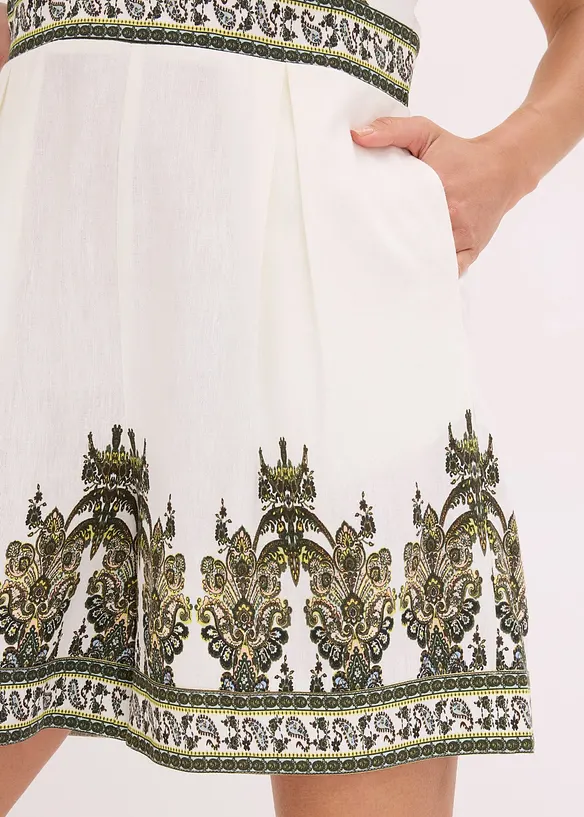 Jumpsuit med lin, bonprix