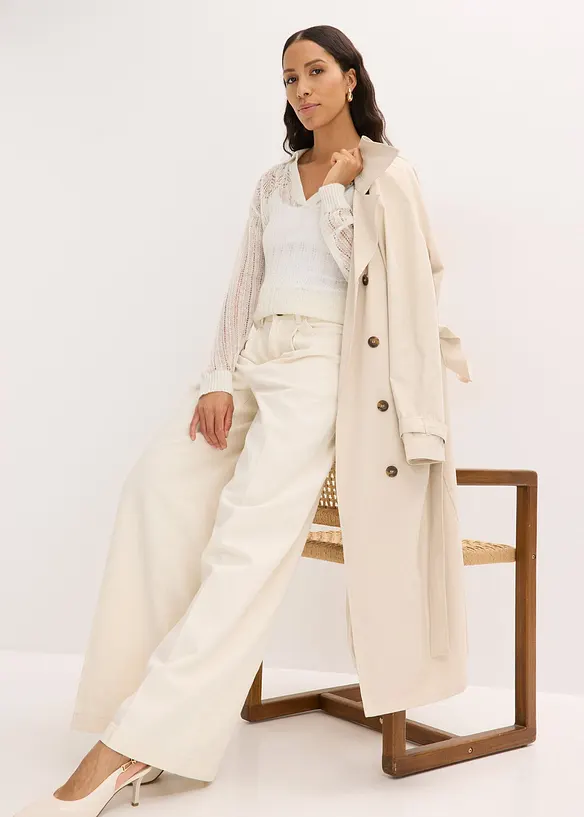 H&aring;lm&ouml;nstrad tr&ouml;ja av mjuk yllemix, bonprix