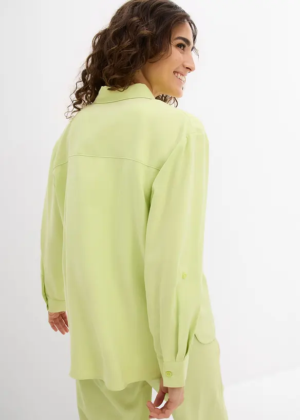 Blus i viskosmix med mjukt fall, bonprix