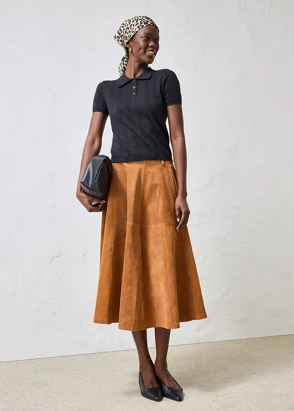 H&aring;lm&ouml;nstrad tr&ouml;ja med sidenandel, bonprix