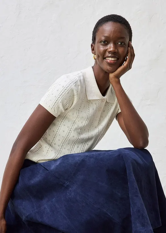 H&aring;lm&ouml;nstrad tr&ouml;ja med sidenandel, bonprix