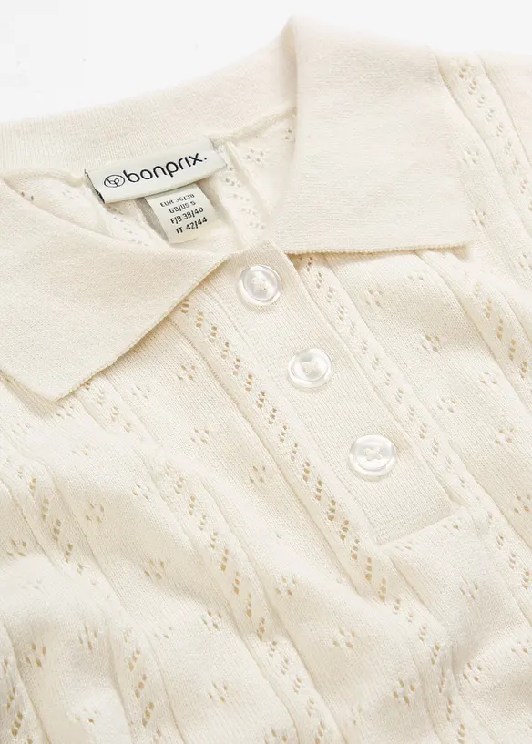 H&aring;lm&ouml;nstrad tr&ouml;ja med sidenandel, bonprix