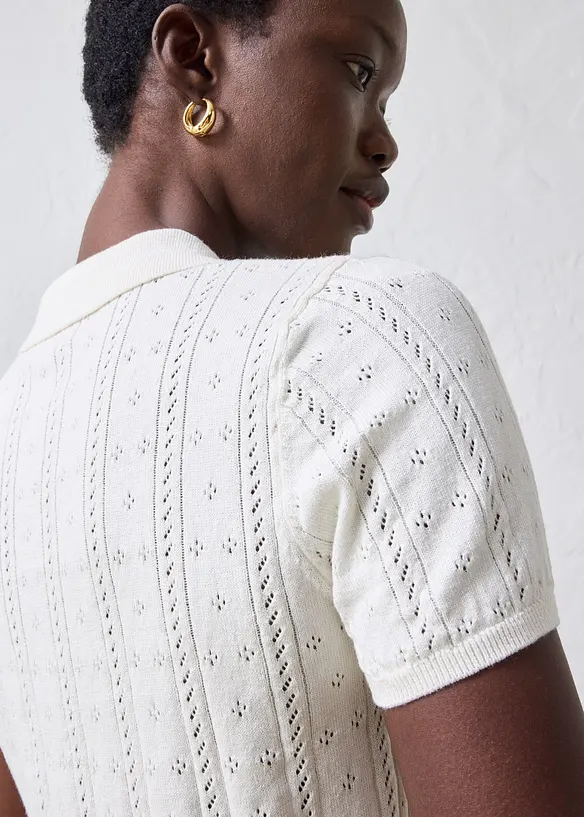 H&aring;lm&ouml;nstrad tr&ouml;ja med sidenandel, bonprix