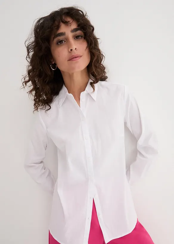 Stretchblus, l&aring;ng&auml;rmad, bonprix