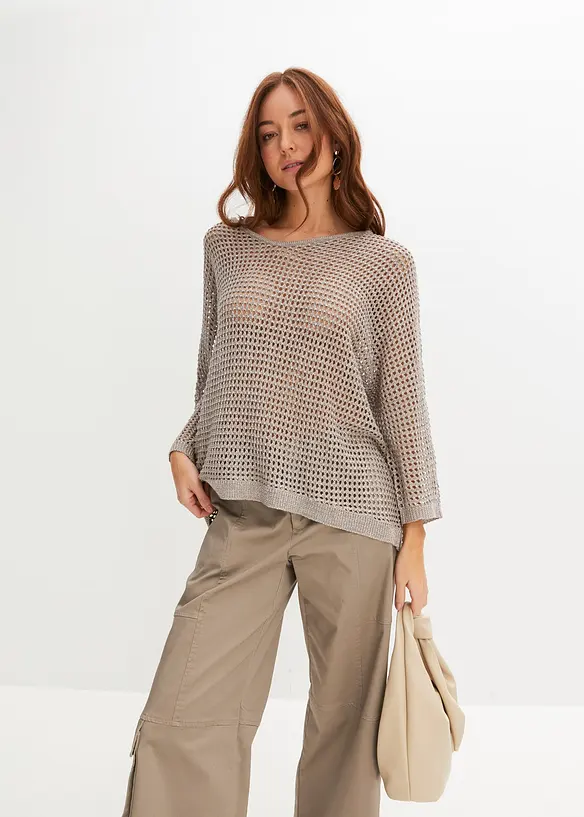 H&aring;lm&ouml;nstrad tr&ouml;ja i viskosmix, bonprix