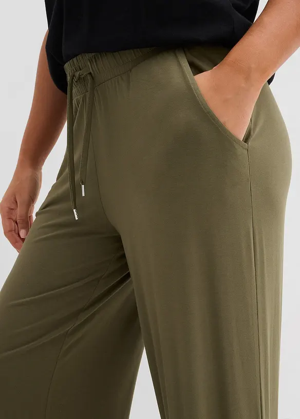 Jerseybyxa i b&ouml;ljande viskosmix, bonprix