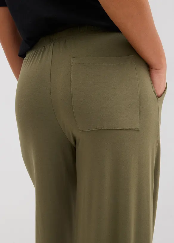 Jerseybyxa i b&ouml;ljande viskosmix, bonprix