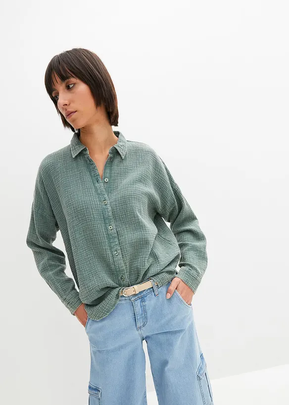 Skortblus av muslin, bonprix