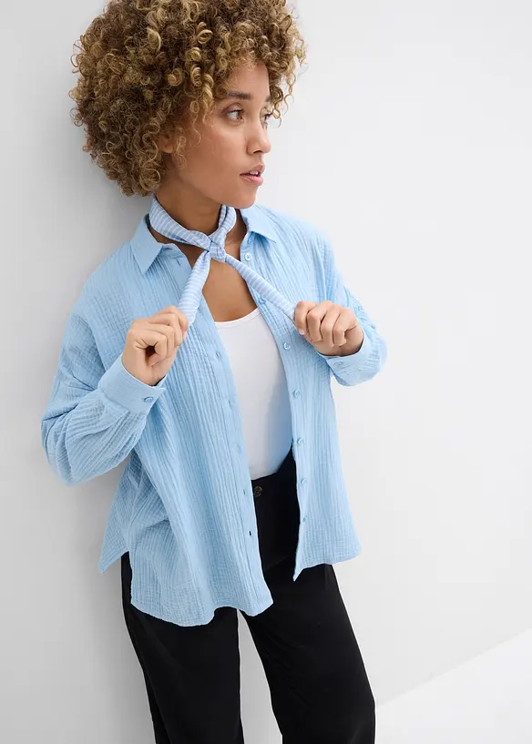 Skortblus av muslin, bonprix