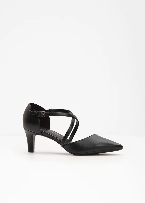 Pumps med remmar och smal klack, bonprix