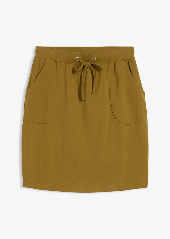 Kjol i ekologisk bomull med stretch, bonprix