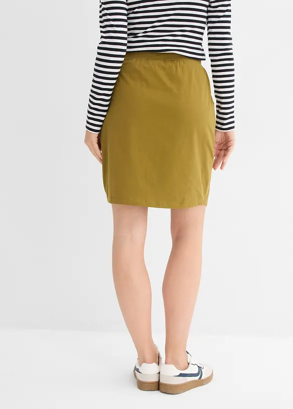 Kjol i ekologisk bomull med stretch, bonprix