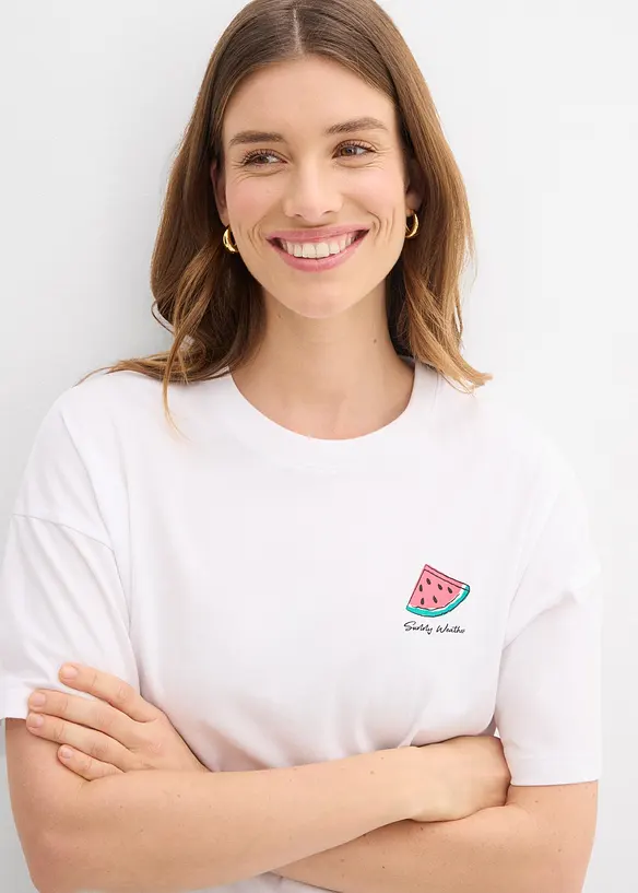 Oversizetopp i ekologisk bomull, bonprix