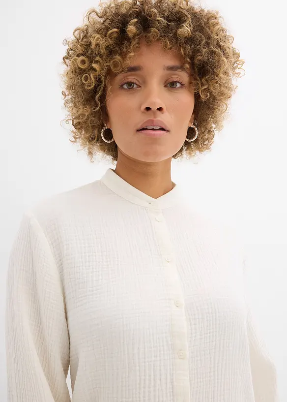 L&aring;ng blus i luftig muslin, bonprix