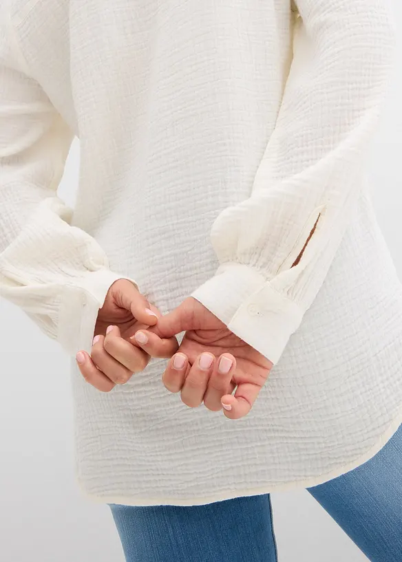 L&aring;ng blus i luftig muslin, bonprix