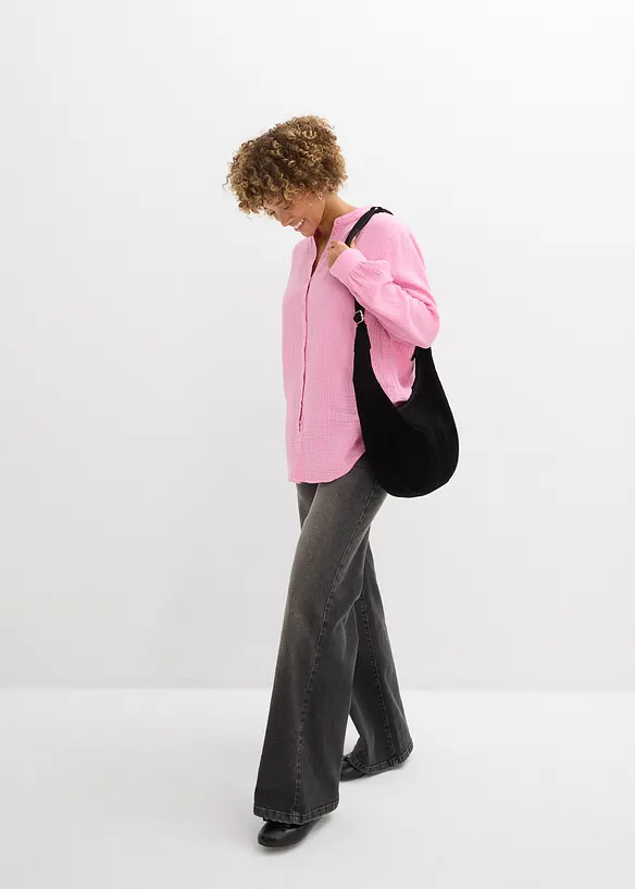 L&aring;ng blus i luftig muslin, bonprix