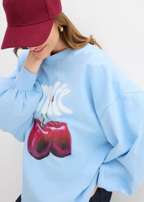 Oversizesweatshirt i ekologisk bomull, bonprix