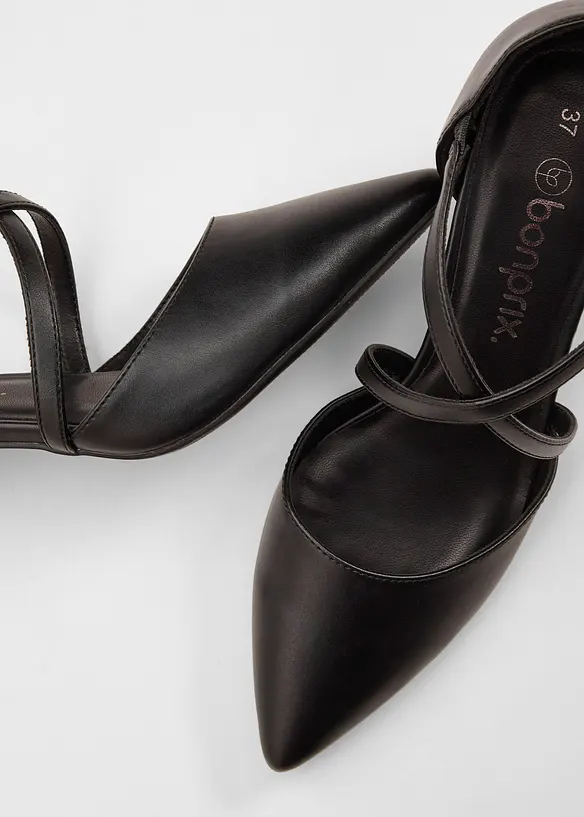 Pumps med remmar och smal klack, bonprix