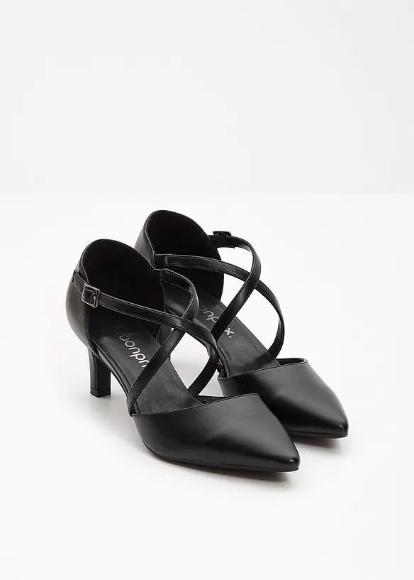 Pumps med remmar och smal klack, bonprix