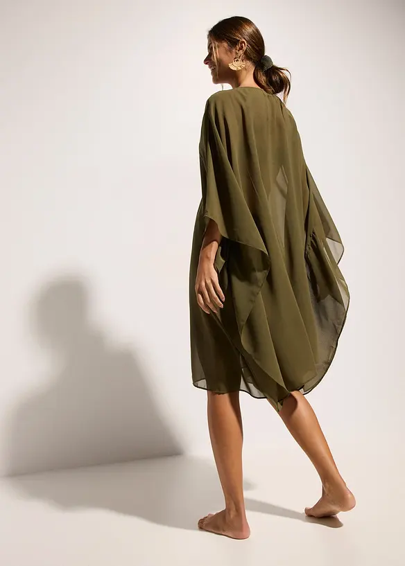 Strandtunika i tunn chiffong, bonprix