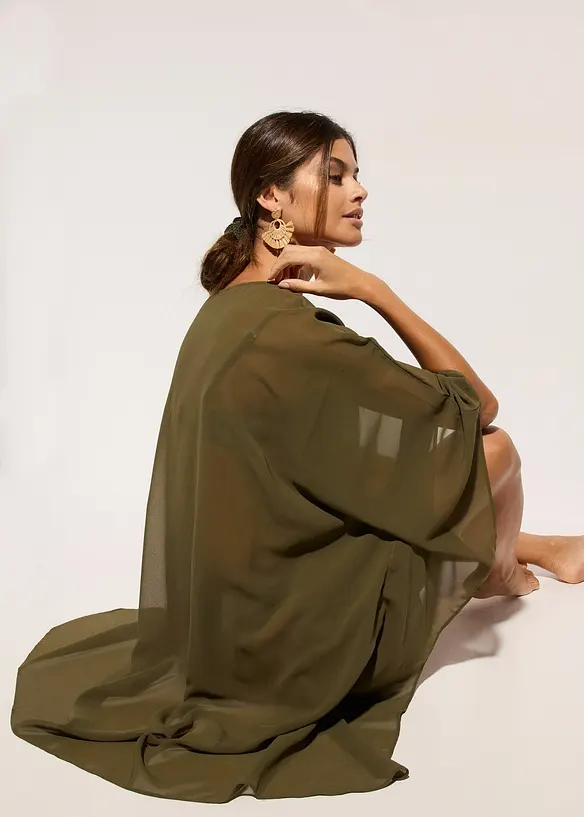 Strandtunika i tunn chiffong, bonprix